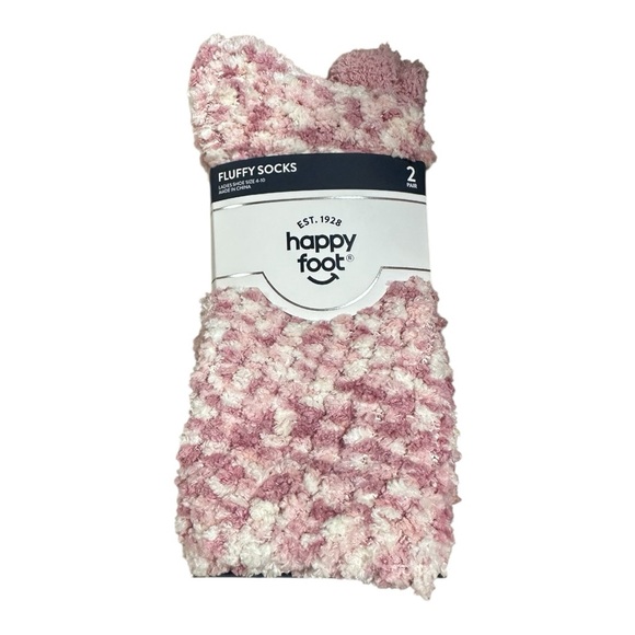 happy foot Accessories - Pink Happy Foot Fluffy Socks Pack of 2 Pair
